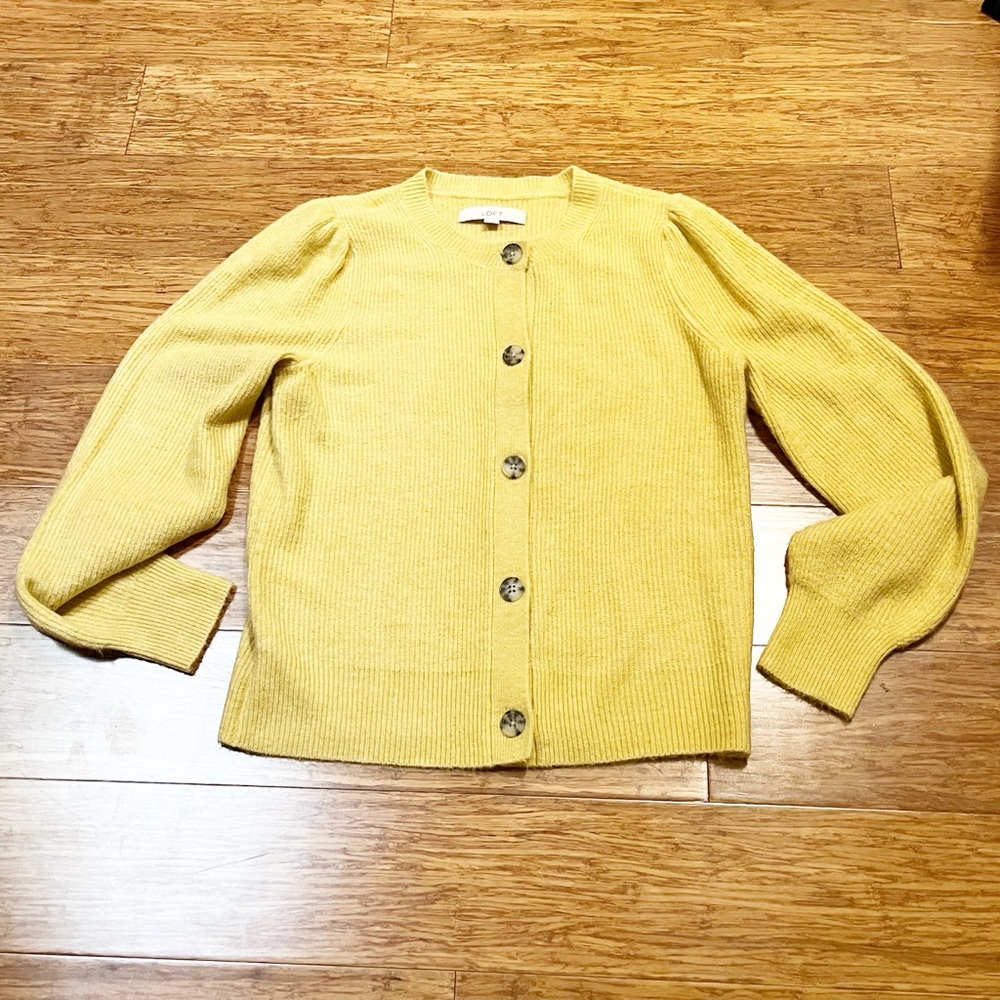 Loft Pale Yellow Button Down Super Soft Cardigan … - image 5
